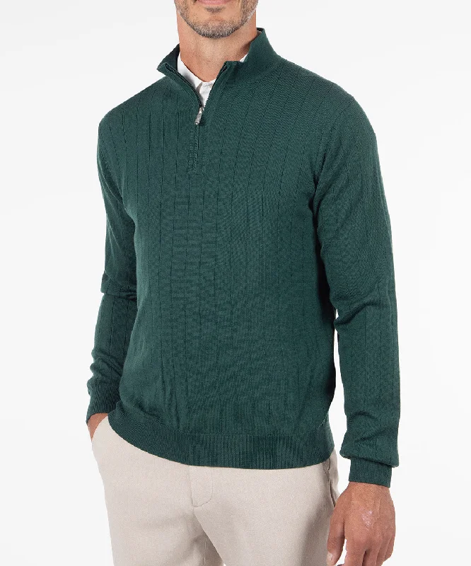 Men's Sequined Trimmed Sweater in Gold for a Glamorous New Year's PartySignature Merino Quarter-Zip Mock Neck Sweater Men's Sequined Trimmed Sweater in Gold for a Glamorous New Year's PartySignature Merino Quarter-Zip Mock Neck Sweater