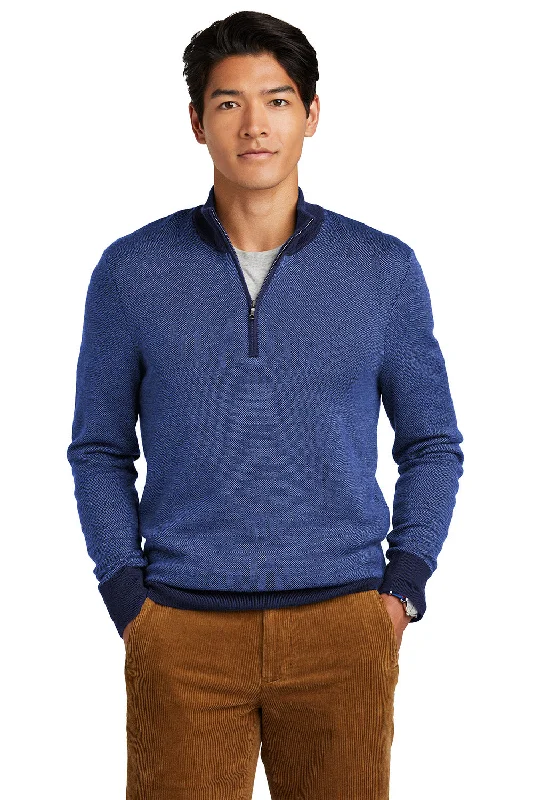 Men's Shearling - Lined Leather Sweater in Brown for a Rugged and Warm Winter EnsembleBrooks Brothers Mens Merino Birdseye Long Sleeve 1/4 Zip Sweater - Navy Blue/Compass Blue - COMING SOON Men's Shearling - Lined Leather Sweater in Brown for a Rugged and Warm Winter EnsembleBrooks Brothers Mens Merino Birdseye Long Sleeve 1/4 Zip Sweater - Navy Blue/Compass Blue - COMING SOON
