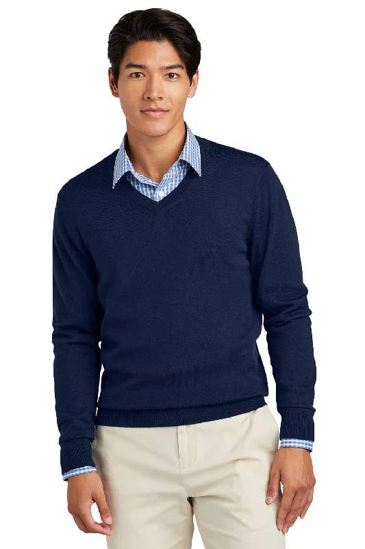 Plus Size Men's V - Neck Cashmere - Blend Sweater in Navy with Ribbed Trim for a Classic StyleBrooks Brothers Mens Merino Long Sleeve V-Neck Sweater - Navy Blue Blazer - COMING SOON Plus Size Men's V - Neck Cashmere - Blend Sweater in Navy with Ribbed Trim for a Classic StyleBrooks Brothers Mens Merino Long Sleeve V-Neck Sweater - Navy Blue Blazer - COMING SOON
