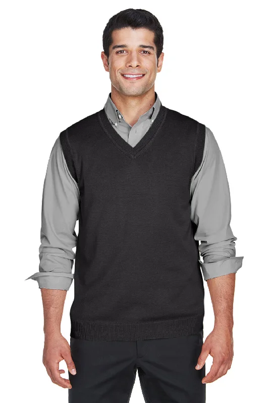 Regular Fit Men's Heathered Knit Sweater in Charcoal for a Laid - Back Weekend LookDevon & Jones Mens Wrinkle Resistant V-Neck Sweater Vest - Black - Closeout Regular Fit Men's Heathered Knit Sweater in Charcoal for a Laid - Back Weekend LookDevon & Jones Mens Wrinkle Resistant V-Neck Sweater Vest - Black - Closeout