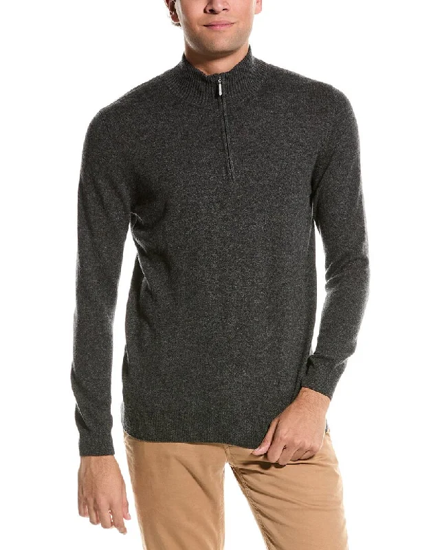 Men's Shearling - Lined Leather Sweater in Brown for a Rugged and Warm Winter EnsembleForte Cashmere Mock Neck Cashmere 1/4-Zip Sweater Men's Shearling - Lined Leather Sweater in Brown for a Rugged and Warm Winter EnsembleForte Cashmere Mock Neck Cashmere 1/4-Zip Sweater