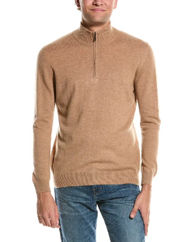 Plus Size Men's Pocket - Detail Sweater in Olive Green for a Practical and Fashionable Everyday WearForte Cashmere Mock Neck Cashmere 1/4-Zip Sweater Plus Size Men's Pocket - Detail Sweater in Olive Green for a Practical and Fashionable Everyday WearForte Cashmere Mock Neck Cashmere 1/4-Zip Sweater