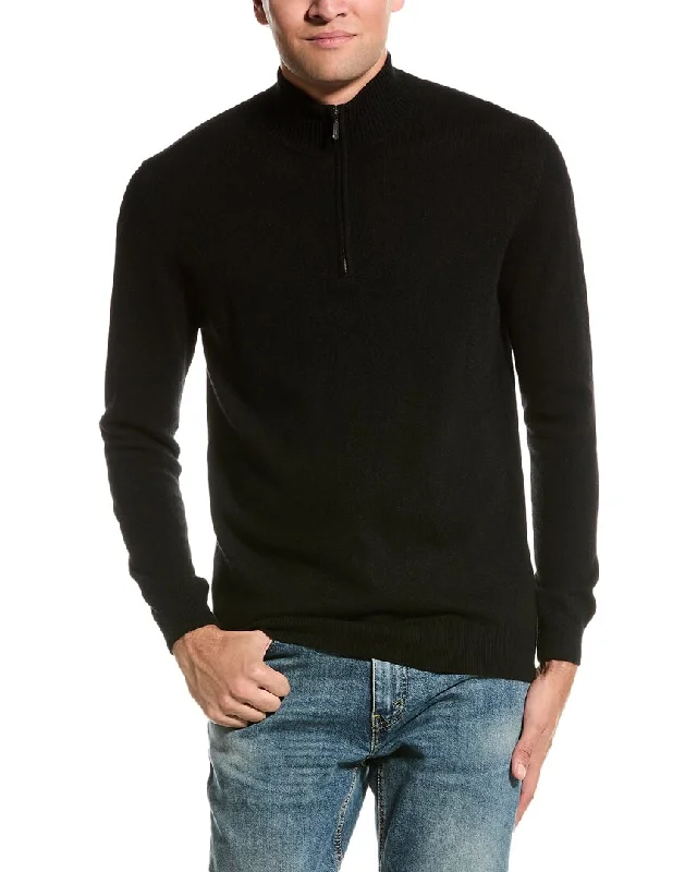 Men's Cable - Knit Sweater Dress in Gray for a Unique and Comfortable One - Piece OptionForte Cashmere Mock Neck Cashmere 1/4-Zip Sweater Men's Cable - Knit Sweater Dress in Gray for a Unique and Comfortable One - Piece OptionForte Cashmere Mock Neck Cashmere 1/4-Zip Sweater
