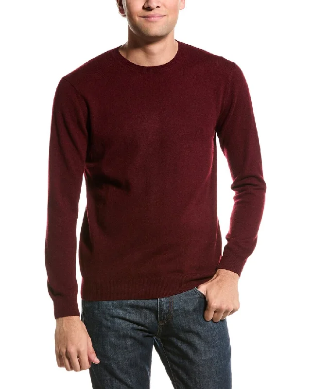 Plus Size Men's Striped Cotton - Blend Sweater in Navy and White for a Nautical - Themed VacationForte Classic Crew Cashmere Sweater Plus Size Men's Striped Cotton - Blend Sweater in Navy and White for a Nautical - Themed VacationForte Classic Crew Cashmere Sweater