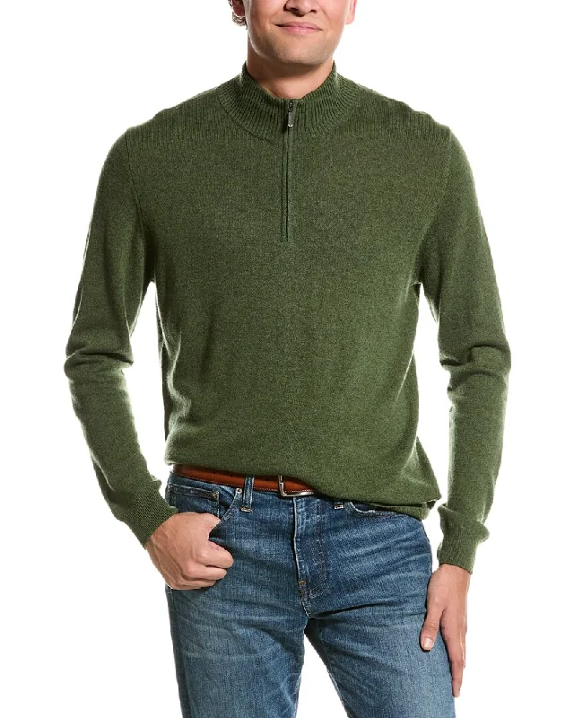 Men's Shearling - Lined Leather Sweater in Brown for a Rugged and Warm Winter EnsembleForte Quarter Zip Cashmere Sweater Men's Shearling - Lined Leather Sweater in Brown for a Rugged and Warm Winter EnsembleForte Quarter Zip Cashmere Sweater