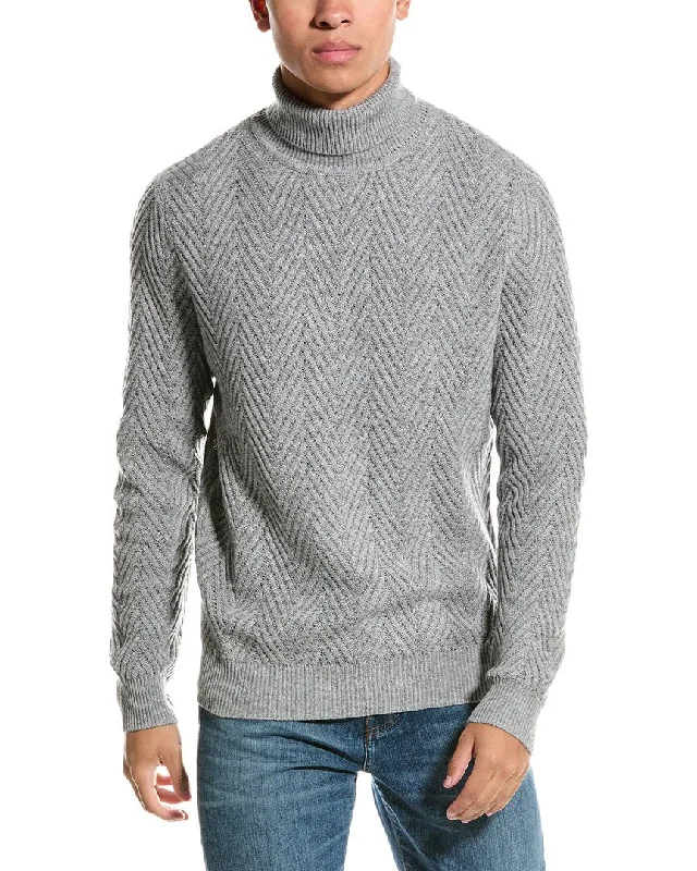 Men's Embroidered Floral Patterned Silk - Blend Sweater in Cream for a Spring - Inspired LookKier+J Chevron Knit Wool & Cashmere-Blend Turtleneck Sweater Men's Embroidered Floral Patterned Silk - Blend Sweater in Cream for a Spring - Inspired LookKier+J Chevron Knit Wool & Cashmere-Blend Turtleneck Sweater