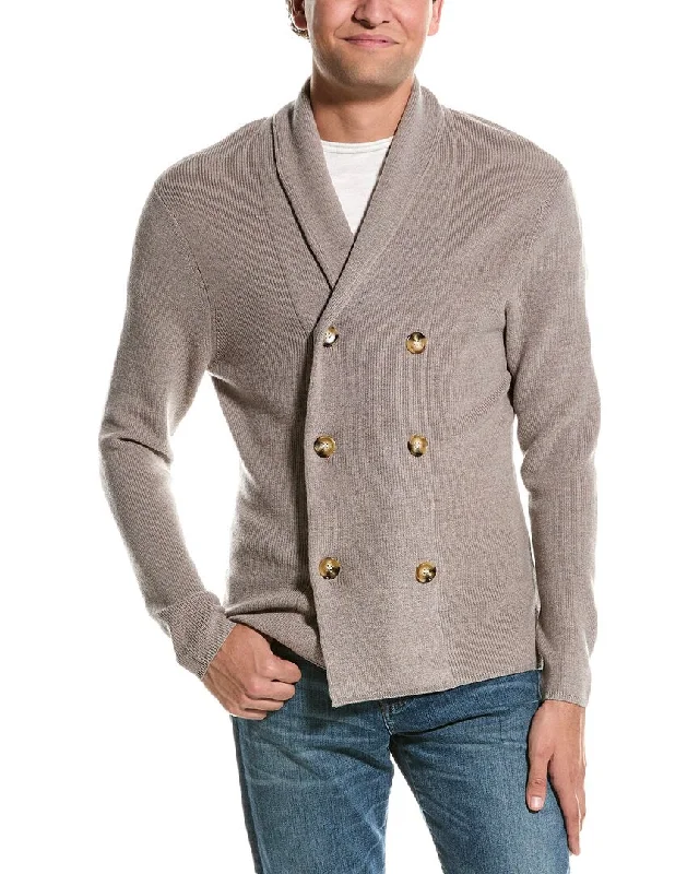 Men's Sequined Trimmed Sweater in Gold for a Glamorous New Year's PartyKier + J Wool Cardigan Men's Sequined Trimmed Sweater in Gold for a Glamorous New Year's PartyKier + J Wool Cardigan