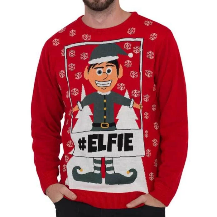 Men's Embroidered Floral Patterned Silk - Blend Sweater in Cream for a Spring - Inspired LookMens #Elfie Hashtag Ugly Christmas Sweater Men's Embroidered Floral Patterned Silk - Blend Sweater in Cream for a Spring - Inspired LookMens #Elfie Hashtag Ugly Christmas Sweater