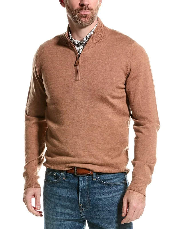 Men's Sequined Trimmed Sweater in Gold for a Glamorous New Year's PartyMette Merino Wool Mock 1/4-Zip Sweater Men's Sequined Trimmed Sweater in Gold for a Glamorous New Year's PartyMette Merino Wool Mock 1/4-Zip Sweater