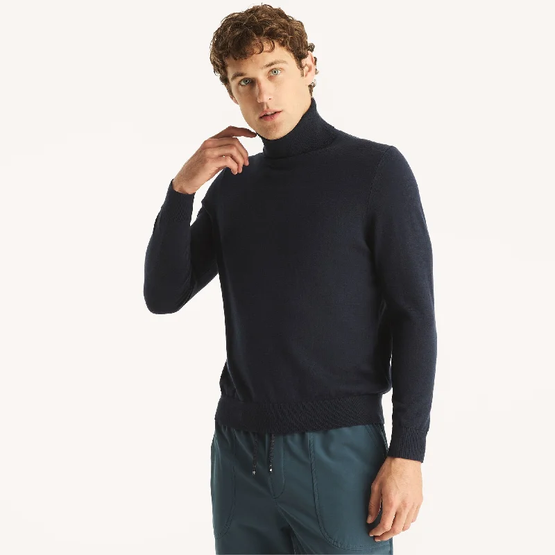 Men's Zip - Up Fleece - Lined Sweater in Black with Thumbholes for Outdoor Winter ActivitiesNautica Mens Navtech Turtleneck Sweater Men's Zip - Up Fleece - Lined Sweater in Black with Thumbholes for Outdoor Winter ActivitiesNautica Mens Navtech Turtleneck Sweater