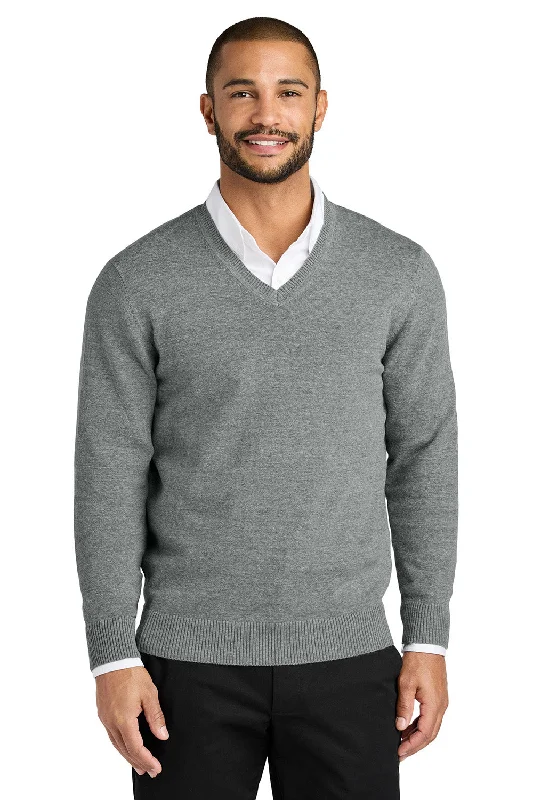Men's Cable - Knit Sweater Dress in Gray for a Unique and Comfortable One - Piece OptionPort Authority Mens Easy Care Long Sleeve V-Neck Sweater - Heather Medium Grey - COMING SOON Men's Cable - Knit Sweater Dress in Gray for a Unique and Comfortable One - Piece OptionPort Authority Mens Easy Care Long Sleeve V-Neck Sweater - Heather Medium Grey - COMING SOON