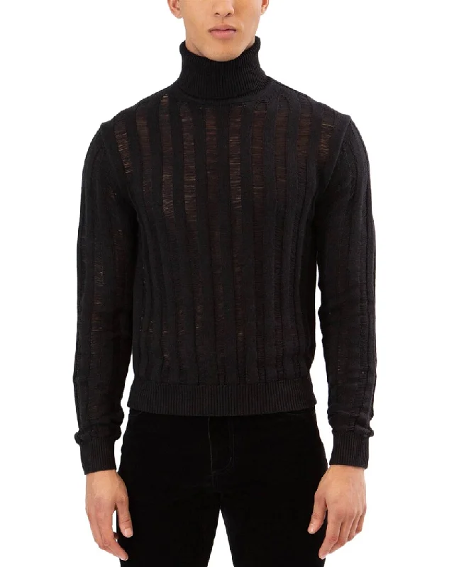 Men's Ribbed Bodycon Sweater in Red for a Sexy and Confident Night OutRtA Turtle Neck Sweater Men's Ribbed Bodycon Sweater in Red for a Sexy and Confident Night OutRtA Turtle Neck Sweater