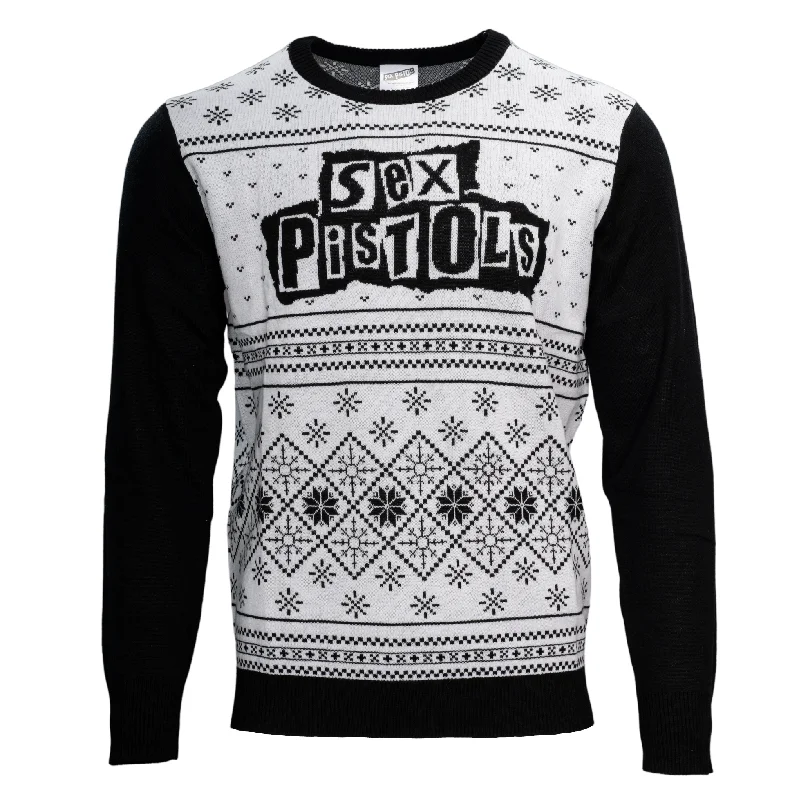 Plus Size Men's Striped Cotton - Blend Sweater in Navy and White for a Nautical - Themed VacationSex Pistols Ransom Ugly Christmas Sweater Plus Size Men's Striped Cotton - Blend Sweater in Navy and White for a Nautical - Themed VacationSex Pistols Ransom Ugly Christmas Sweater