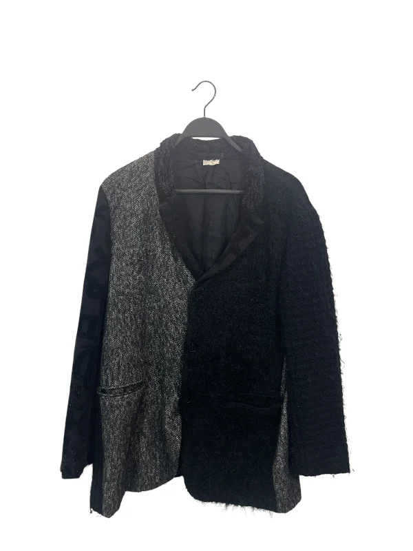 Men coats with a soft fleece interior for extra warmth and comfortCOMME des GARCONS HOMME PLUS///Tailored Jkt/XL/Wool/BLK/All Over Print/M [Designers] Avant-Garde/