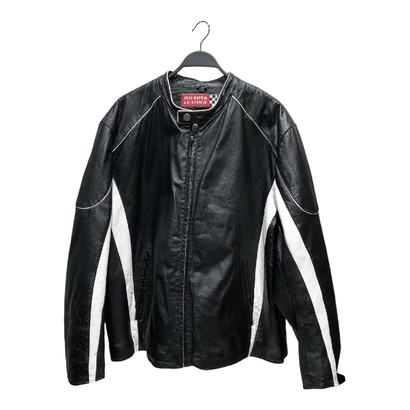 Men coats with a wind - resistant outer layer for blustery weatherWilsons Leather/Leather Jkt/XXL/Leather/BLK/Graphic/POLLYWHEELS Men coats with a wind - resistant outer layer for blustery weatherWilsons Leather/Leather Jkt/XXL/Leather/BLK/Graphic/POLLYWHEELS
