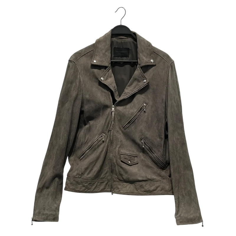 Men coats with a contrasting trim for a fashion - forward aestheticALLSAINTS/Leather Jkt/L/Leather/KHK/ Men coats with a contrasting trim for a fashion - forward aestheticALLSAINTS/Leather Jkt/L/Leather/KHK/