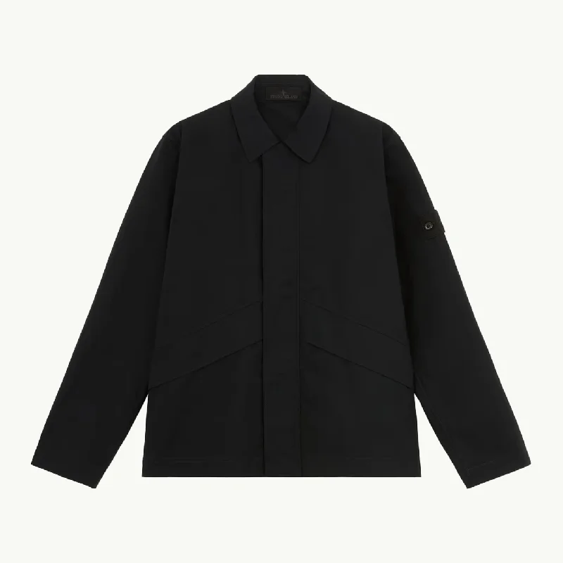 Stylish men coats with a double - breasted design for a formal lookOvershirt Weatherproof Cotton Canvas Ghost Patch - Black 2981 Stylish men coats with a double - breasted design for a formal lookOvershirt Weatherproof Cotton Canvas Ghost Patch - Black 2981