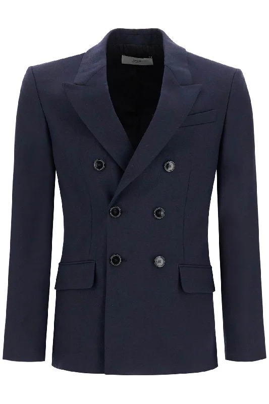 Men coats with a stand - up collar for a sleek and modern lookAmi Alexandre Matiussi Men's Double-Breasted Wool Jacket Men coats with a stand - up collar for a sleek and modern lookAmi Alexandre Matiussi Men's Double-Breasted Wool Jacket