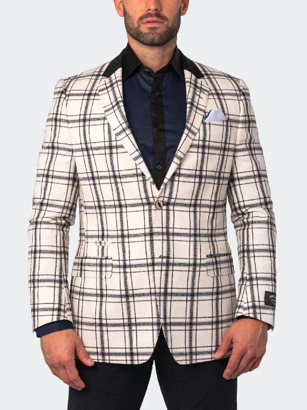 Lightweight men coats made of breathable fabric for spring and autumnBlazer Socrate Evo SpringCheck White