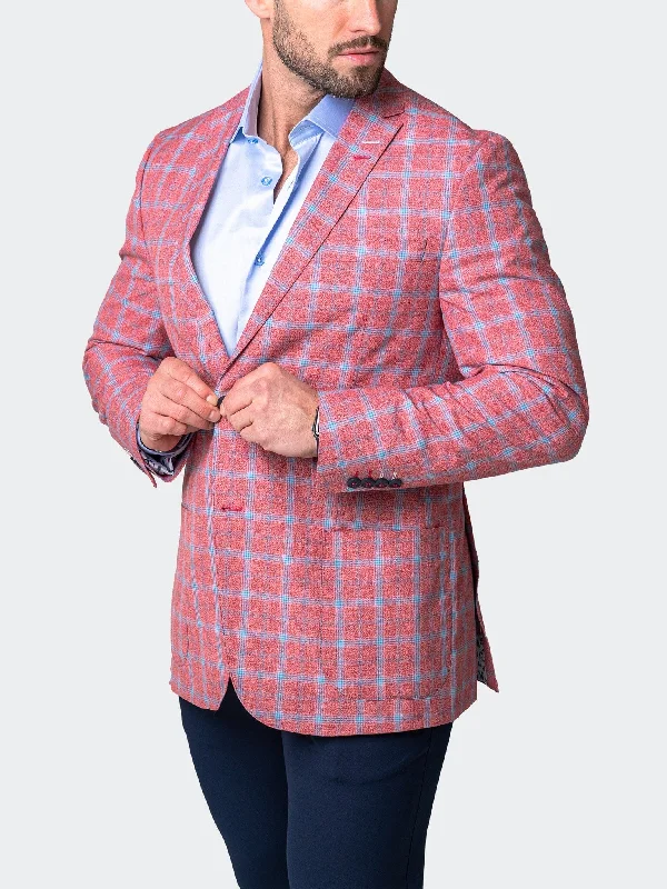 Men coats with a water - resistant finish for light rain and splashesBlazer Socrate Sartorial Pink