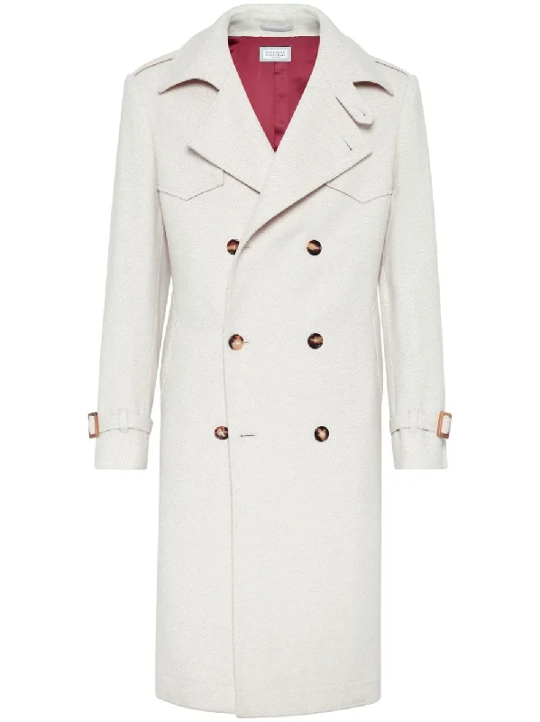 Long - line men coats reaching below the knee for maximum coverageBrunello Cucinelli Men's Coats Long - line men coats reaching below the knee for maximum coverageBrunello Cucinelli Men's Coats