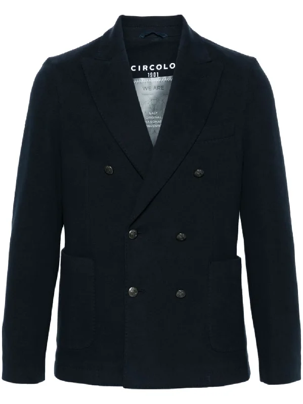 Men coats made from recycled materials for an eco - friendly choiceCircolo 1901 Men's Jackets blue Men coats made from recycled materials for an eco - friendly choiceCircolo 1901 Men's Jackets blue