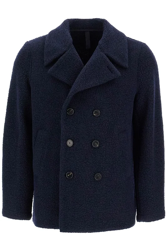 Men coats with a water - resistant finish for light rain and splashesHarris Wharf London Men's Double-Breasted Boucl Men coats with a water - resistant finish for light rain and splashesHarris Wharf London Men's Double-Breasted Boucl