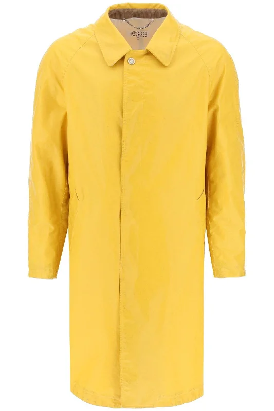 Stylish men coats with a double - breasted design for a formal lookMaison Margiela Men's Trench Coat In Worn-Out Effect Coated Cotton Stylish men coats with a double - breasted design for a formal lookMaison Margiela Men's Trench Coat In Worn-Out Effect Coated Cotton