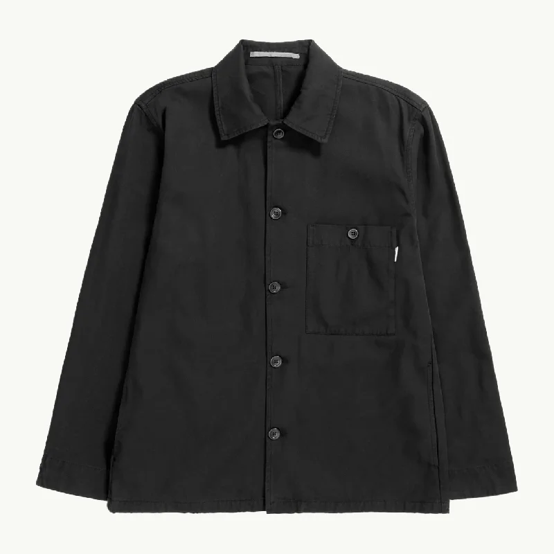 Camouflage men coats for outdoor enthusiasts and huntersNorse Standard Twill Overshirt - Black