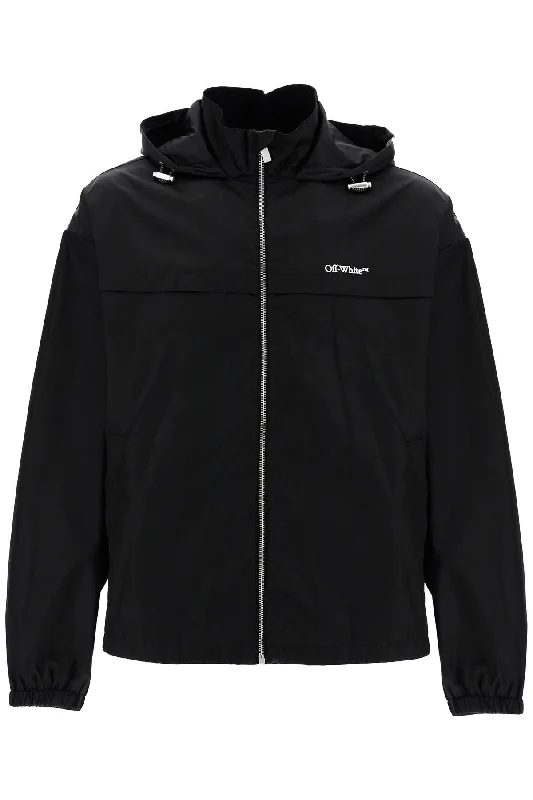 Waterproof men coats with taped seams for heavy rain and snow daysOff- Men's Boxy Windbreaker Jacket With Hood