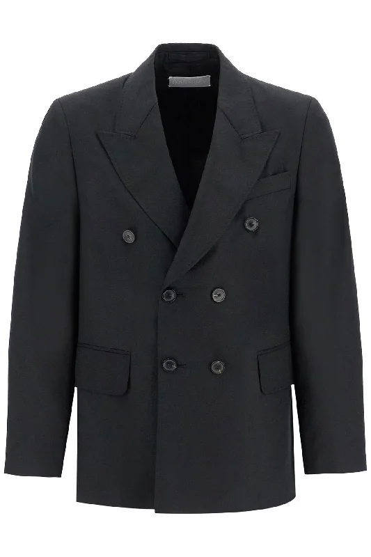 Men coats made of high - quality leather for a rugged and durable optionOur Legacy Men's Double-Breasted Panama Blazer