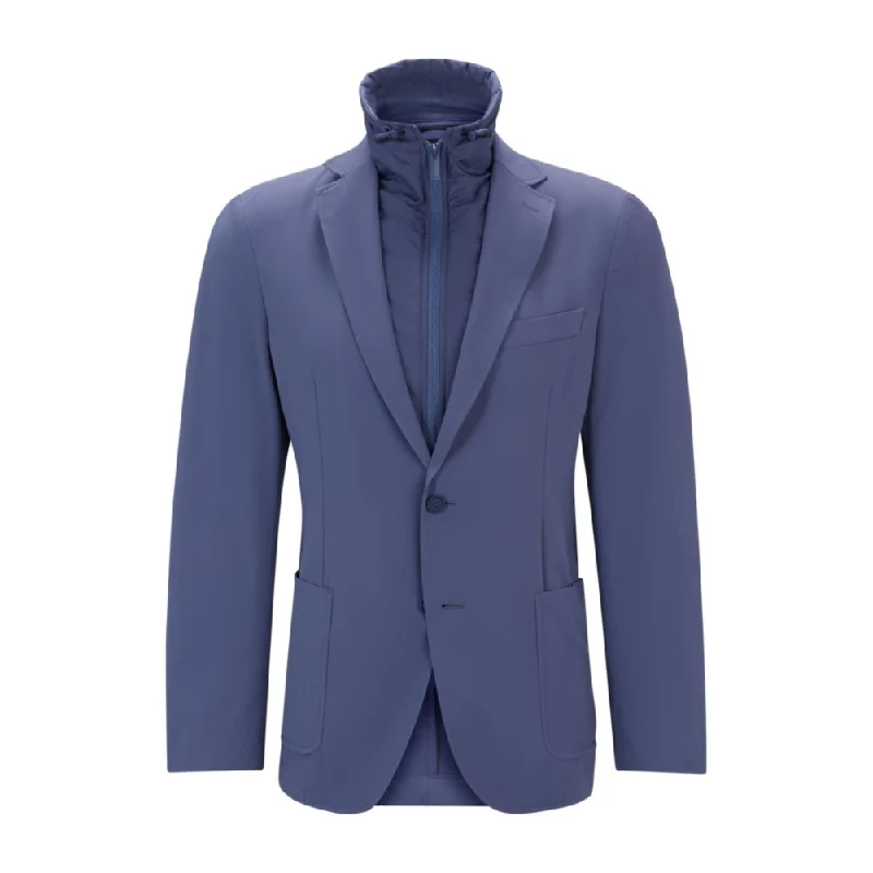 Men coats with a drawstring waist for a customizable fitWater-repellent jacket in slim fit with zip-up inner Men coats with a drawstring waist for a customizable fitWater-repellent jacket in slim fit with zip-up inner
