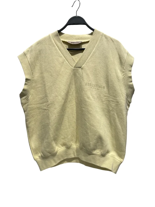 Stretch - fabric men vest for unrestricted movement during activitiesStretch - fabric men vest for unrestricted movement during activitiesESSENTIALS/Vest/M/Cotton/YEL/V-NECK