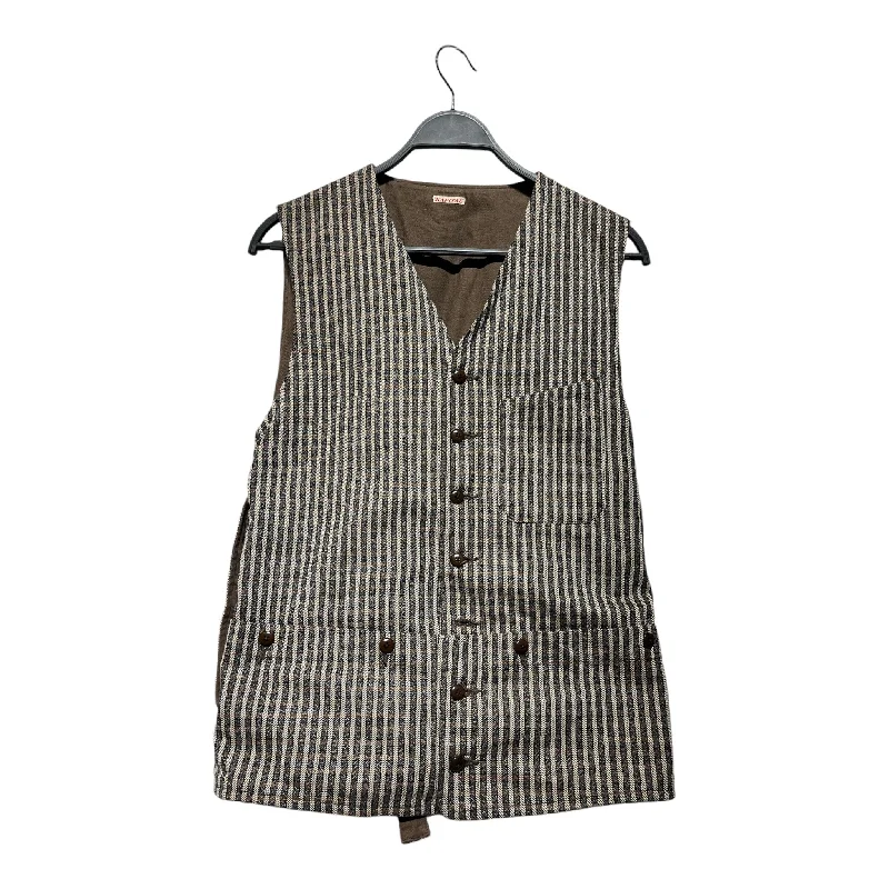 Leather men vest with studded details for a biker lookLeather men vest with studded details for a biker lookKAPITAL/Vest/4/Stripe/Cotton/BRW/ Leather men vest with studded details for a biker lookLeather men vest with studded details for a biker lookKAPITAL/Vest/4/Stripe/Cotton/BRW/