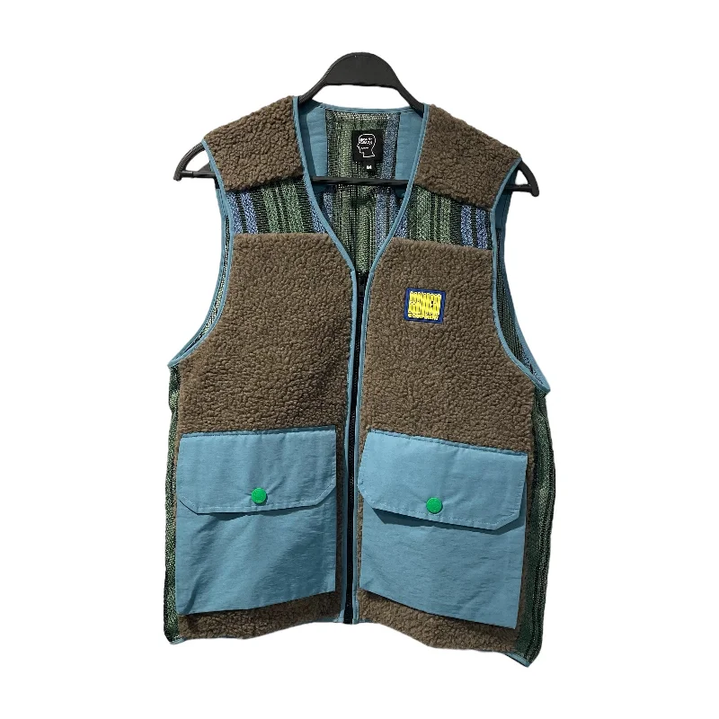 Men vest with a zip - off hood for added protection in inclement weatherMen vest with a zip - off hood for added protection in inclement weatherBrain Dead/Vest/M/Cotton/BLU/ Men vest with a zip - off hood for added protection in inclement weatherMen vest with a zip - off hood for added protection in inclement weatherBrain Dead/Vest/M/Cotton/BLU/