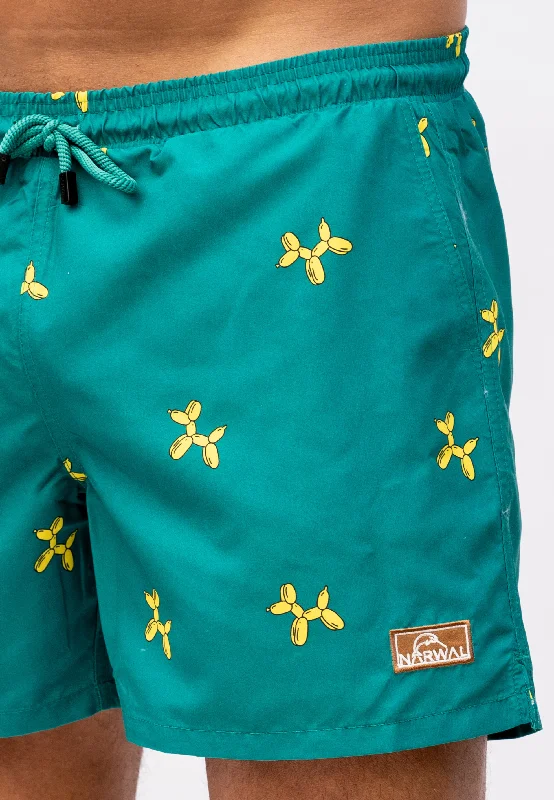 Men's Drawstring Waist Swim Shorts with Adjustable Ties for a Secure FitBalloondog
