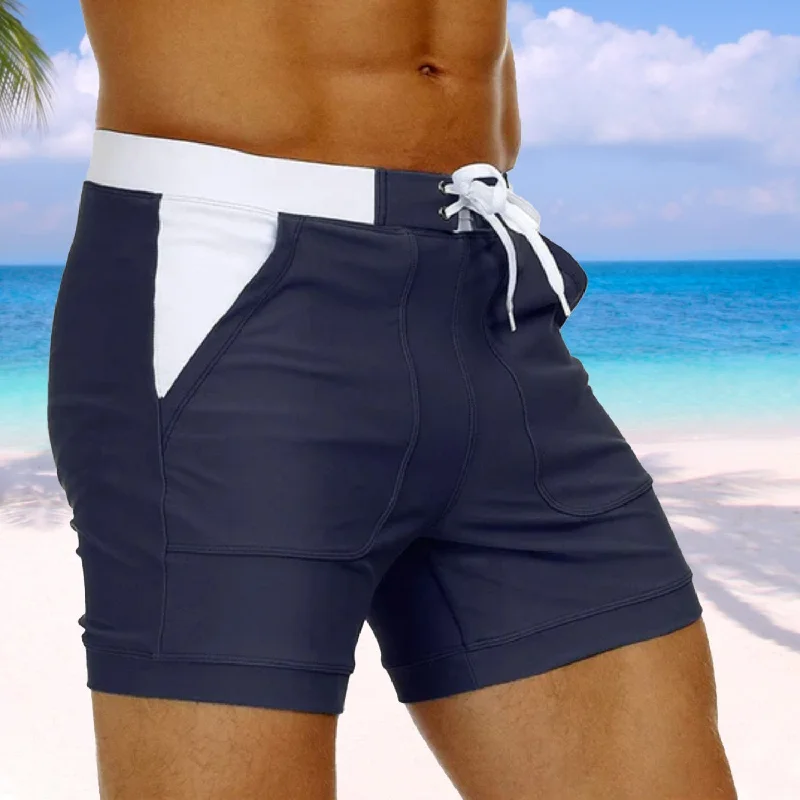 Men's Swim Shorts in Slim - Fit Design for a Modern and Sleek LookBoxer Stripe Swim Trunks Men's Swim Shorts in Slim - Fit Design for a Modern and Sleek LookBoxer Stripe Swim Trunks