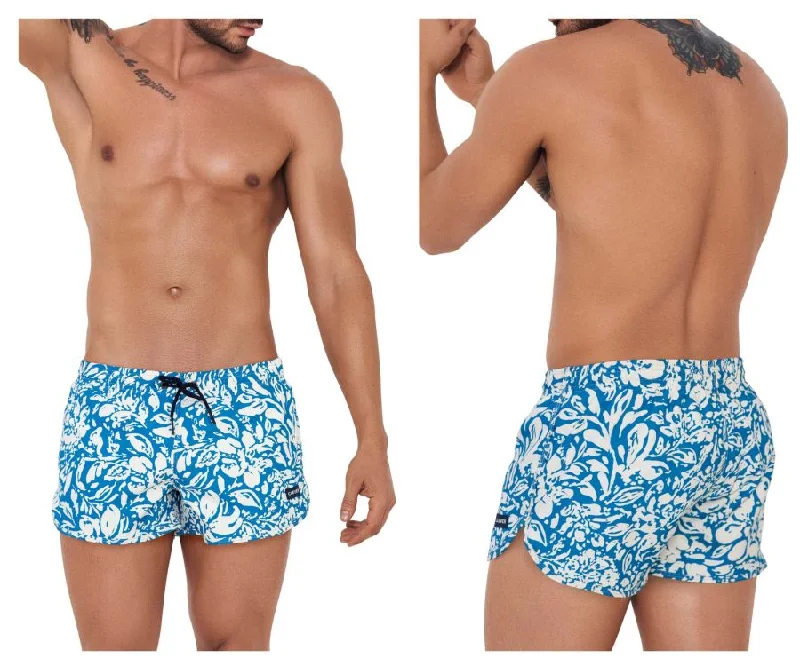 Men's Sustainable Recycled Material Swim Shorts for Eco - Conscious SwimmersClever 1244 Adriel Swim Trunks Color Blue Men's Sustainable Recycled Material Swim Shorts for Eco - Conscious SwimmersClever 1244 Adriel Swim Trunks Color Blue