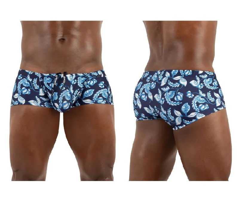 Men's Compression Swim Shorts for Muscle Support and Enhanced Performance in the WaterErgoWear EW1698 FEEL SW Swim Trunks Color Abstract Blue Men's Compression Swim Shorts for Muscle Support and Enhanced Performance in the WaterErgoWear EW1698 FEEL SW Swim Trunks Color Abstract Blue