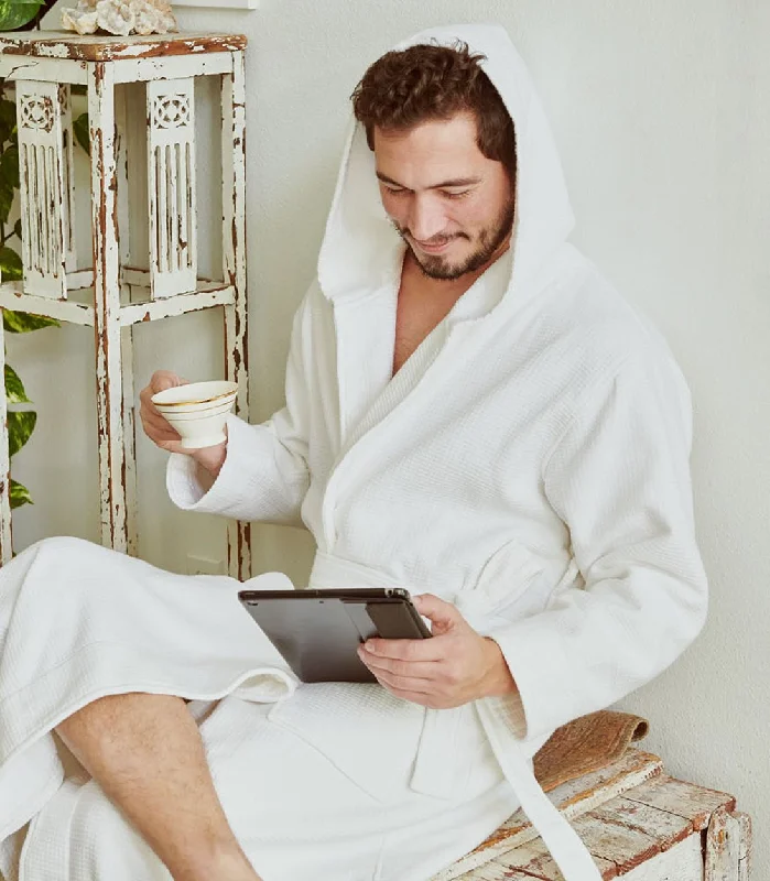 Men's flannel robes in plaid patterns​Hooded Robes