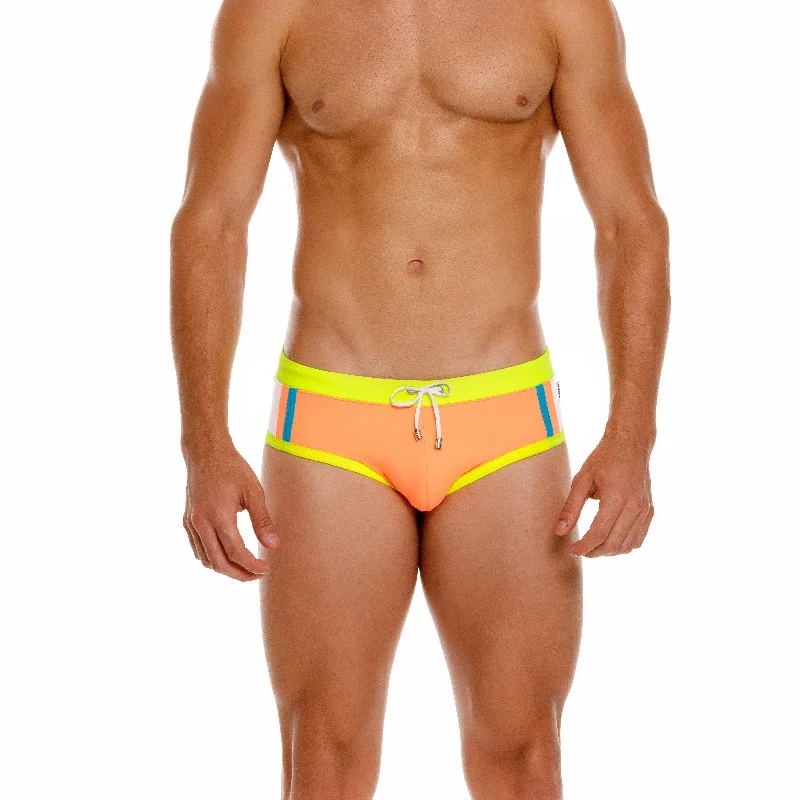 Men's Swim Shorts with Mesh - Paneled Sides for Enhanced BreathabilityJOR Canarias swim brief orange Men's Swim Shorts with Mesh - Paneled Sides for Enhanced BreathabilityJOR Canarias swim brief orange