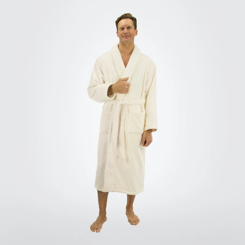 Men's robes with a cargo - style design​Men's Presidential Premium Cotton Bathrobe