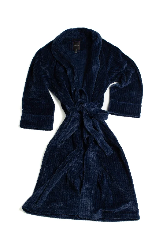 Men's sleep robes with a relaxed fit​Mosaic Shine Robe in Navy