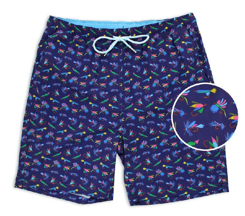 Men's UV - Resistant Swim Shorts with UPF 50+ Protection for Safe Sun ExposureLet It Fly: Swim Trunks - Navy Men's UV - Resistant Swim Shorts with UPF 50+ Protection for Safe Sun ExposureLet It Fly: Swim Trunks - Navy