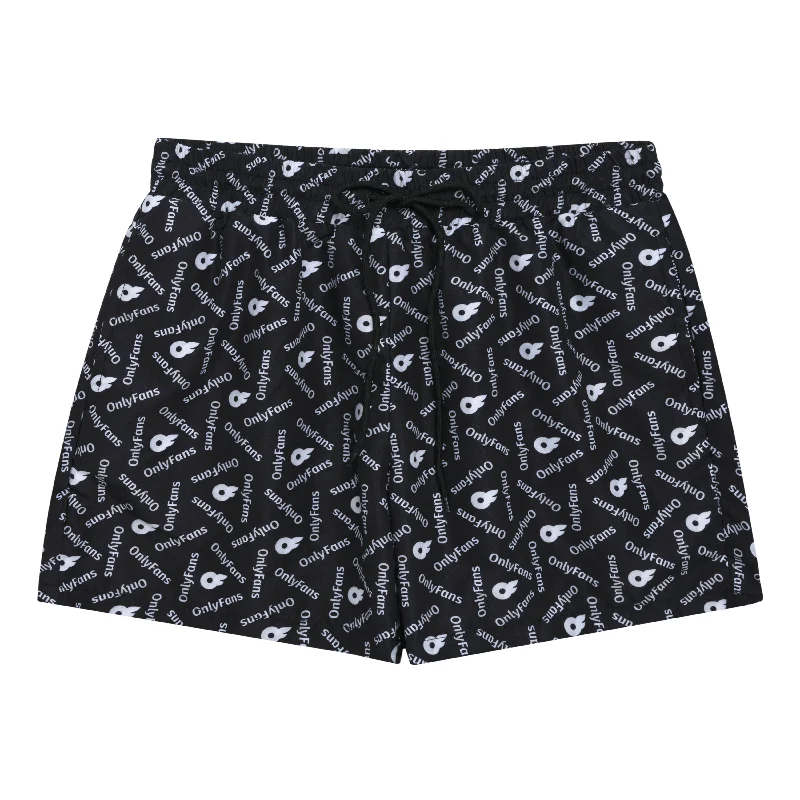 Men's Swim Shorts in Neon Colors for High - Visibility Water ActivitiesSwim Trunks - Black