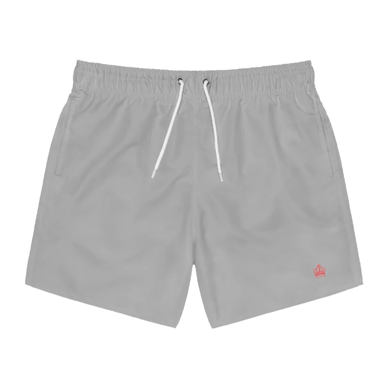 Men's Swim Shorts in Neon Colors for High - Visibility Water ActivitiesSwim Trunks - Grey Men's Swim Shorts in Neon Colors for High - Visibility Water ActivitiesSwim Trunks - Grey