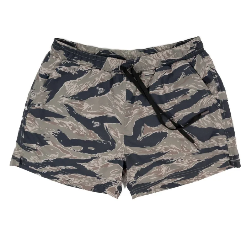 Men's Printed Floral Pattern Swim Shorts in Bright Colors for a Tropical Vacation LookSwim Trunks - Tiger Stripe Men's Printed Floral Pattern Swim Shorts in Bright Colors for a Tropical Vacation LookSwim Trunks - Tiger Stripe
