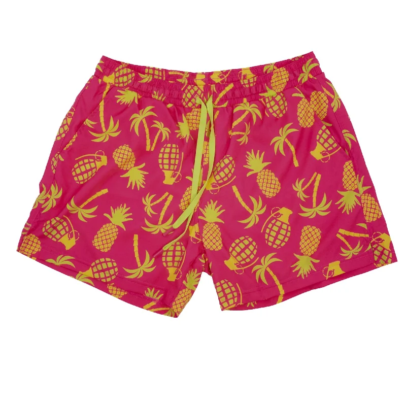 Plus Size Men's Board Shorts with Mesh Lining and Multiple Pockets for Ample StorageSwim Trunks - Tropic Like its Hot Plus Size Men's Board Shorts with Mesh Lining and Multiple Pockets for Ample StorageSwim Trunks - Tropic Like its Hot