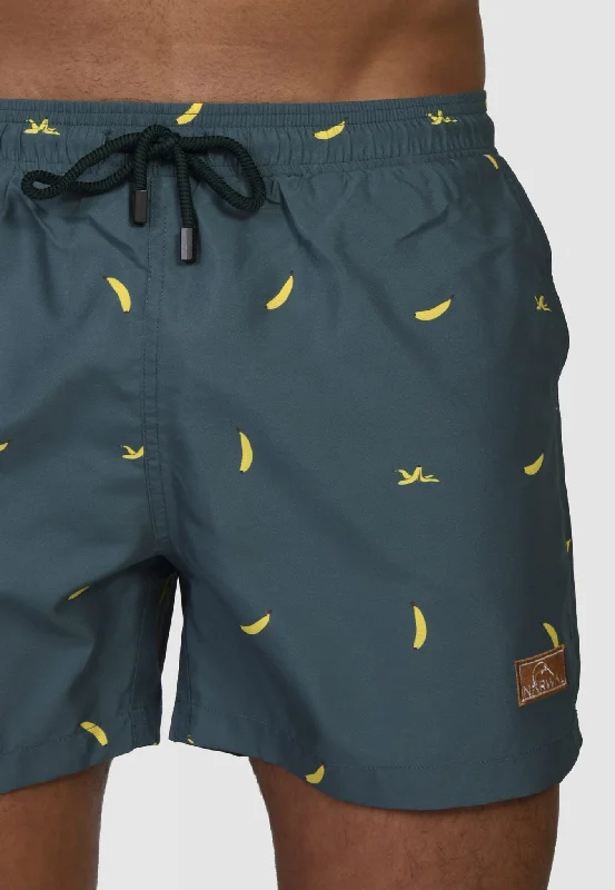 Men's Swim Shorts with Mesh - Paneled Sides for Enhanced BreathabilityBanana