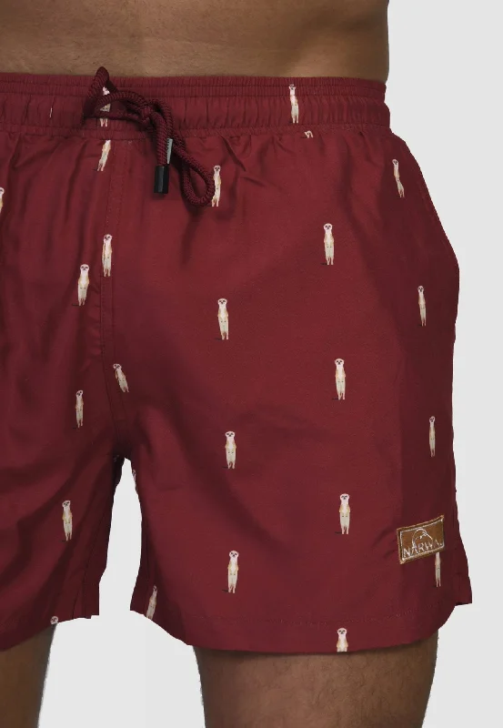 Men's Swim Shorts with Built - in Liner for Added Support and ModestyMeerkat
